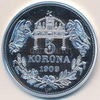 DN "Királyi koronák / 1909 5K - II. Mátyás" Ag emlékérem (20g/0.999/38,61mm) T:PP Tanúsítvánnyal.