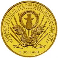 Északi-Mariana-szigetek 2004. 5$ Au "II. János Pál Pápa" (1.24g/0.999) T:PP
Northern Maria...