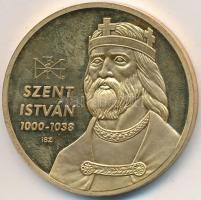ifj. Szlávics László (1959-) DN "Szent István 1000-1038 / Nagy Magyarok" aranyozott fém em...