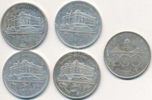 1992. 200Ft Ag "MNB" (5x) T:2