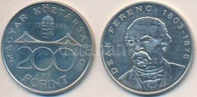 1994. 200Ft Ag "Deák" (2x) T:2