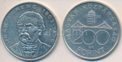 1994. 200Ft Ag "Deák" (2x) T:2