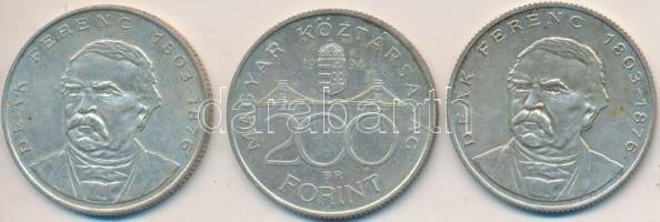 1994. 200Ft Ag "Deák" (3x) T:2