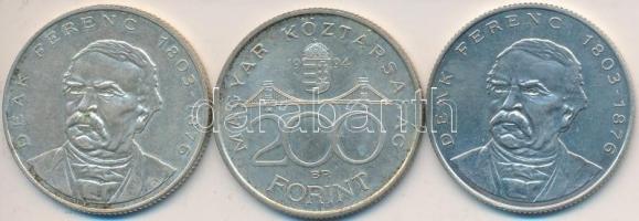 1994. 200Ft Ag "Deák" (3x) T:2