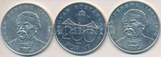 1994. 200Ft Ag "Deák" (3x) T:2