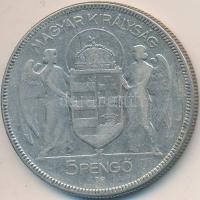 1930. 5P Ag "Horthy-jobbra" T:3
Adamo P8