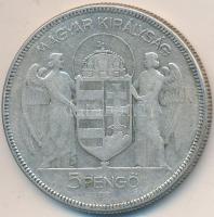 1930. 5P Ag "Horthy-jobbra" T:3
Adamo P8