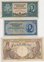 Magyarország/Románia 11db vegyes bankjegy T:vegyes