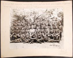 1940 A M. kir. V. munkásszázad Békéscsabán szolgált szakasza tablófotó / labour battalion 32x25 cm