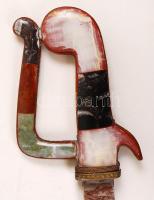 Marokkói díszkard féldrágakő berakásokkal, kis hibával / Marocco ornamented sword with gem inlays (s...