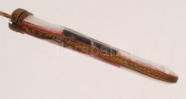 Marokkói díszkard féldrágakő berakásokkal, kis hibával / Marocco ornamented sword with gem inlays (s...