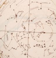 cca 1910 Kézzel készített mozgatható csillagtérkép / vintage star map d: 40 cm