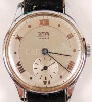 cca 1950 Roxy 16 köves karóra, szép számlappal, tisztításra szorul / Mechanic Ruby watch. Needs clea...