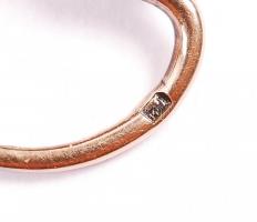 XX. sz. eleje: 9k arany fülbevaló pár 2 db cirkónium kővel / 9 K gold vintage earrings 2,8g