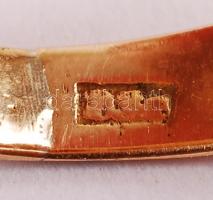 XX. sz. eleje: 14K arany gyűrű féldrágakővel / 14C gold ring size: 55, 3,2g