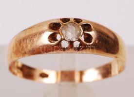 XX. sz. eleje: 14K arany gyűrű féldrágakővel / 14C gold ring size: 55, 2g