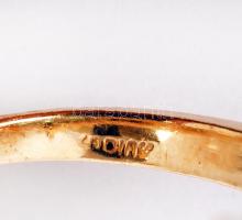 XX. sz. eleje: 14K arany gyűrű féldrágakővel / 14C gold ring size: 51, 3g