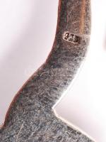 XX. sz. eleje: Ezüst fülbevaló pár rubin és gránátkő díszítéssel / Silver earrings with ruby inlay 1...