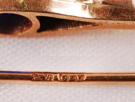 14K arayn nyakkendőtű féldrágakővel / 14C gold tie-clip 2g