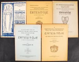 1930-1944 Az Angolkisasszonyok veszprémi és kecskeméti intézetének 5 db klf értesítője