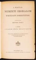 Beöthy Zsolt: A magyar nemzeti irodalom történeti ismertetése I-II. kötet egybekötve Bp., 1903, Athenaeum. Félvászon kötésben