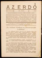 1944 Az Erdő A Magyar Erdészeti és Vadászati Műszaki Segédszemélyzet Országos Egyesülete hivatalos lapja 1. szám