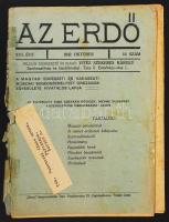 1942 Az Erdő A Magyar Erdészeti és Vadászati Műszaki Segédszemélyzet Országos Egyesülete hivatalos lapja 10. szám + egy töredék