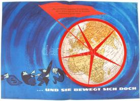 1961 NDK propaganda plakát / German Democratic Republic poster, 57x41 cm