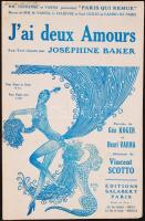 1930 Josephine Baker illusztrált kotta / Josephine Baker music notes with graphique