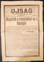 1914 A kolozsvári Ujság c. lap rendkívüli száma Ferenc Ferdinánd trónörökös meggyilkolásáról