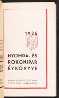 1935 Nyomda és rokonipar évkönyve. felelős kiadó Székely Artúr. Egészbőr kötésben