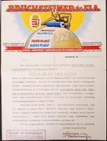 cca 1940 Bruchsteiner és Fia nyomda grafikus fejléces reklám levél