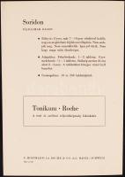 cca 1940 Gombák és a belőlük készíthető gyógyszerek. A Roche gyógyszergyár 10 db, számozott nyomtatv...
