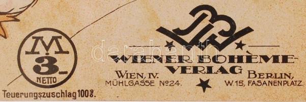 cca 1930 Vértes Marcell (1895-1961): Auto Jazz - Eduard Hladisch, Wien kőnyomatos plakát / Lithograp...