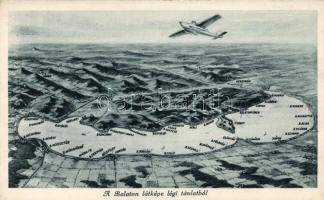 Balaton, térkép, repülő (EB)
