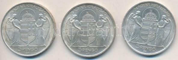 1939. 5P Ag "Horthy-balra" (3x) T:2
Adamo P8.2