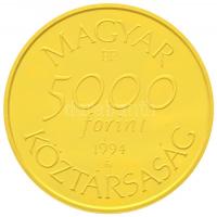 1994. 5000Ft Au "Veszélyeztetett állatvilág - Túzok" eredeti MNB tokban (7.77g/0.584) T:PP...