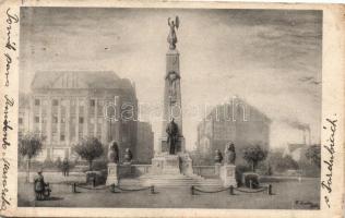 Pardubice, Pardubicích; T. G. Masaryk statue (fa)