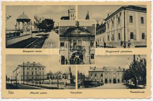 Vác, vasútállomás, Püspöki palota, Kegyesrendi gimnázium