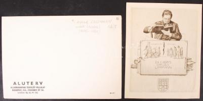 Alfres Cossmann (1870-1951): Leo Lipmann. Ex libris, 16×12 cm