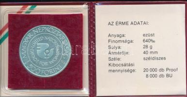 1984. 500Ft Ag "Nők évtizede" T:BU Eredeti tokban, tanúsítvánnyal!