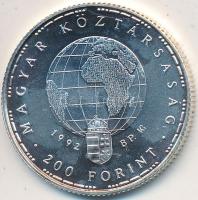 1992. 200Ft Ag "Veszélyeztetett állatvilág-gólya" T:BU 
Adamo EM126