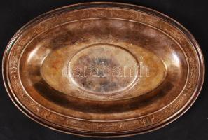 Silvercaft antik alpakka szószos kiöntő és egy ovális kis tálca, jelzettek, kiöntő: m:11 cm, h:18 cm...