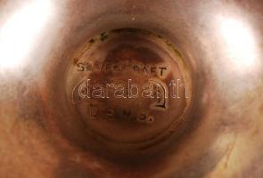 Silvercaft antik alpakka szószos kiöntő és egy ovális kis tálca, jelzettek, kiöntő: m:11 cm, h:18 cm...