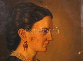 Swierkiwicz Boleszlávné: Női portré. Olaj, vászon, kisebb sérülések, hátul jelzett, keretben, 44×36 ...
