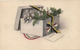 24 db RÉGI üdvözlőlap, közte néhány litho / 24 old greeting cards, including some litho