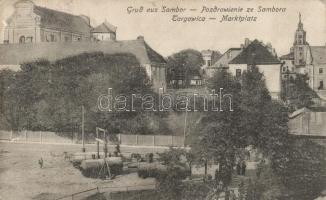 Sambir, Sambor, Tagrowica, Marktplatz / market place