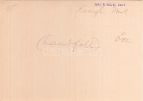 cca 1930-1940 Kinszki Imre (1901-1945): Ősz, pecséttel jelzett , aláírt vintage fotóművészeti alkotá...