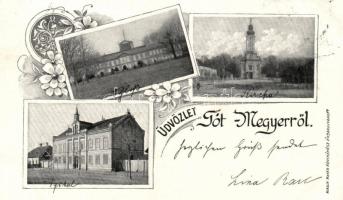 1899 Tótmegyer, church, castle, Art Nouveau
