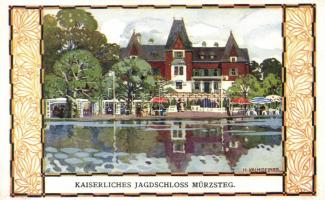 1910 Vienna, Wien; I. Internationale Jagd Ausstellung, Kaiserliches Jagdschloss Mürzsteg / international hunting exhibition, Imperial hunting lodge s: A. Gerstenbrand